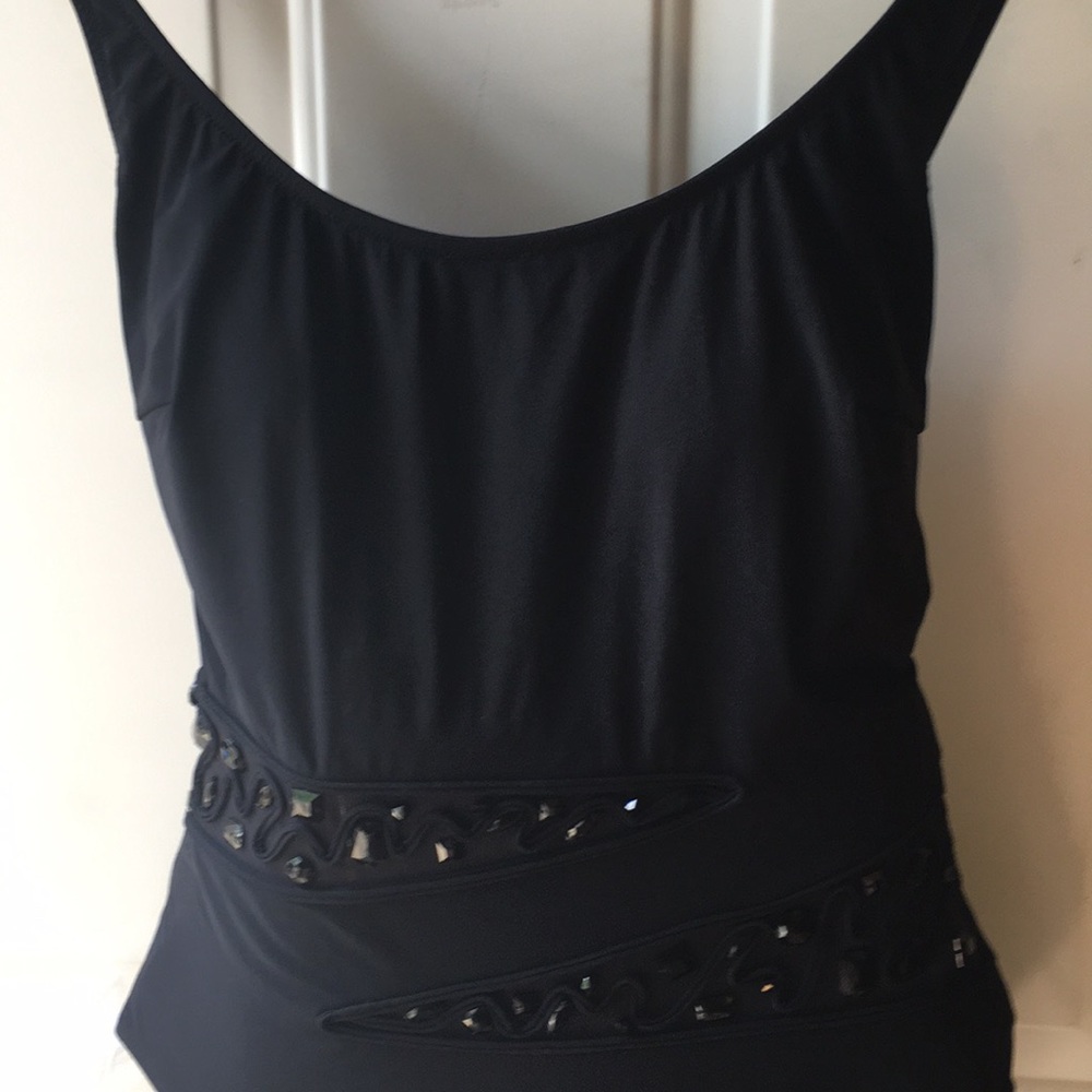 Gottex swimsuit new black size 14